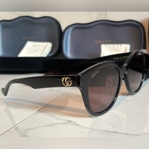 Gucci 💅🏻✨ Black Designer GG Round Designer Sunglasses GG1002SK 002 56-20-145
